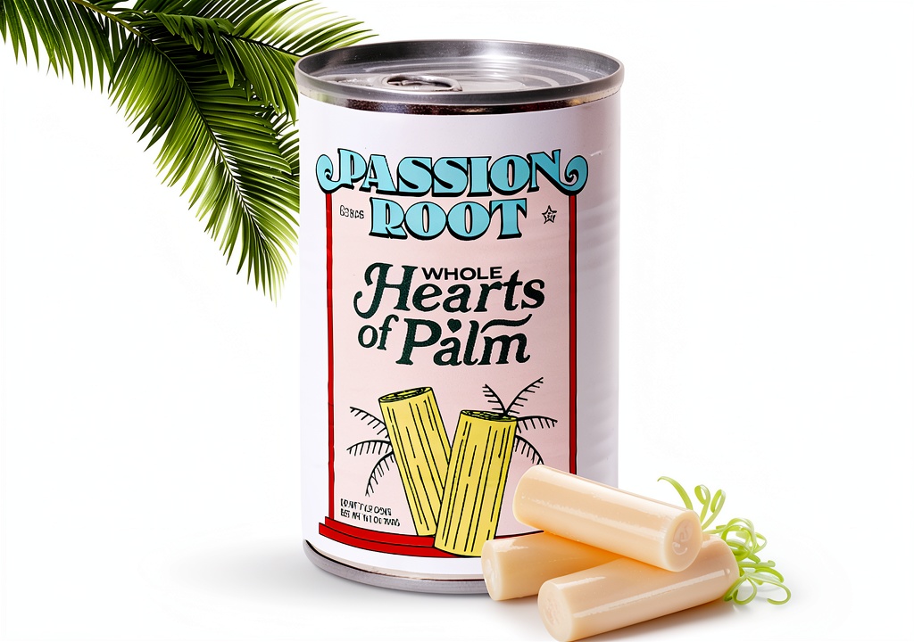 Passion Root Hearts of Palm in a fresh salad bowl