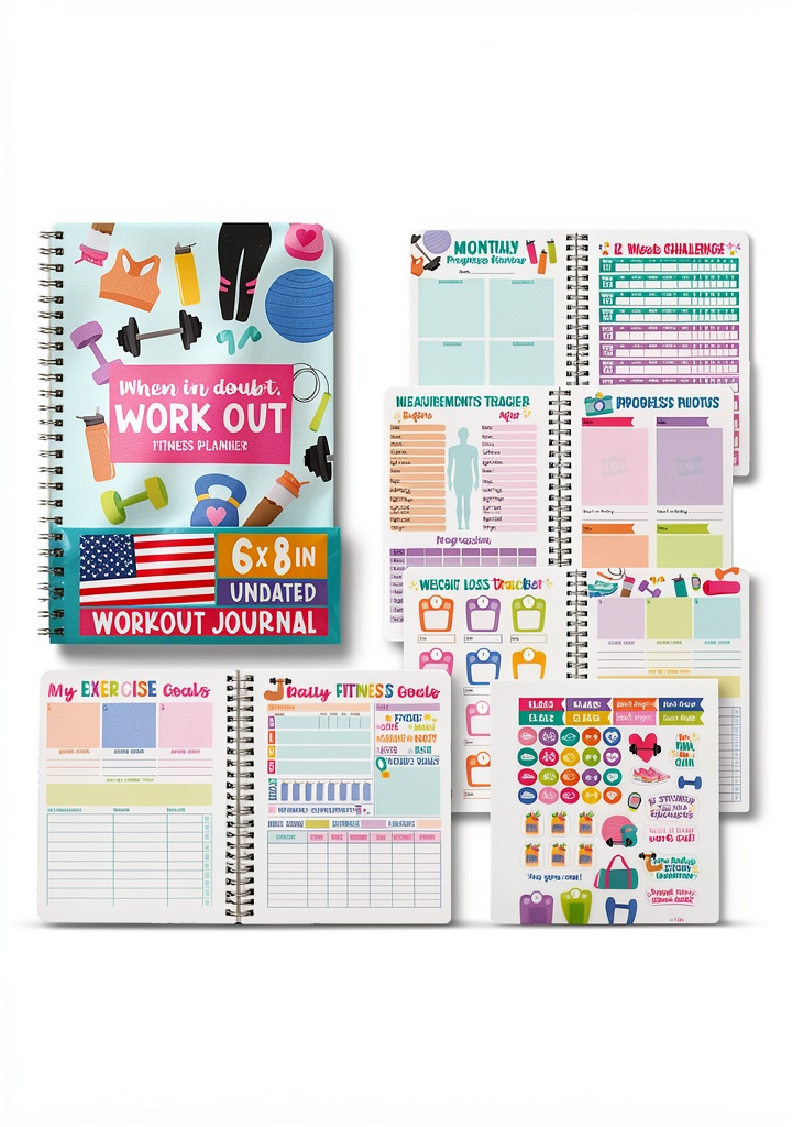 Hadley Designs Fitness Planner for Women and Men