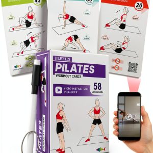 Pilates Workout Cards Flexies Waterproof Home Exercise Deck-0