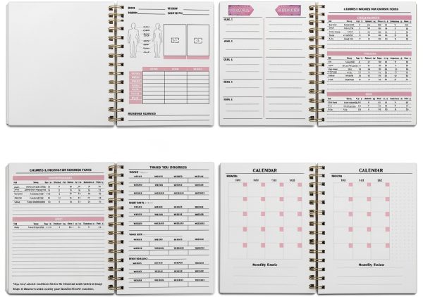 Ceiba Tree Food and Fitness Journal Leather Purple-2