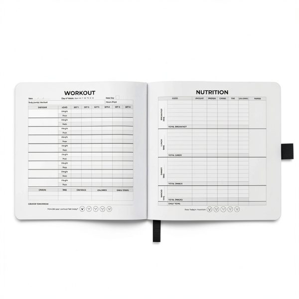 Structurewell Fitness Planner Matte Black Leather-3