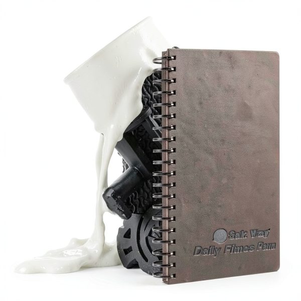 SaltWrap Daily Fitness Planner Black Faux Leather-5