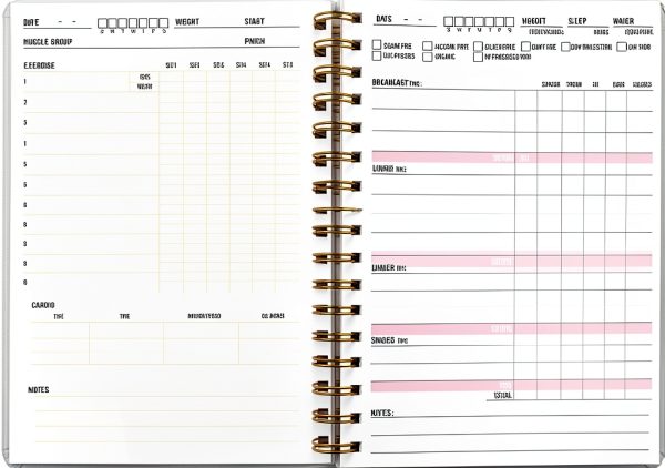 Ceiba Tree Food and Fitness Journal Leather Purple-4