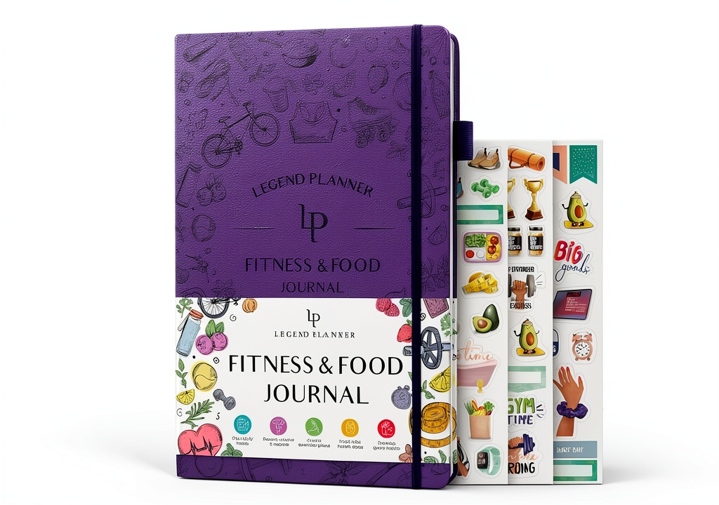 Legend Planner journal being used on a gym bench