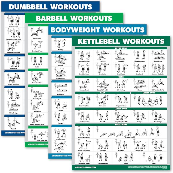Palace Learning Fitness Wall Charts Laminated Set of 4-0