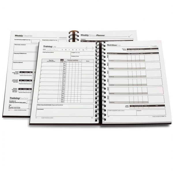SaltWrap Daily Fitness Planner Black Faux Leather-2
