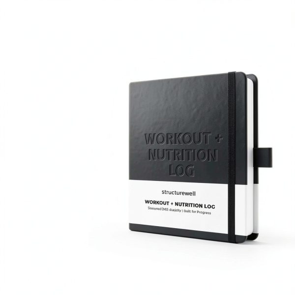 Structurewell Fitness Planner Matte Black Leather-8