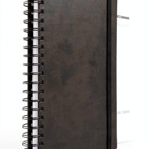 SaltWrap Daily Fitness Planner Black Faux Leather-0