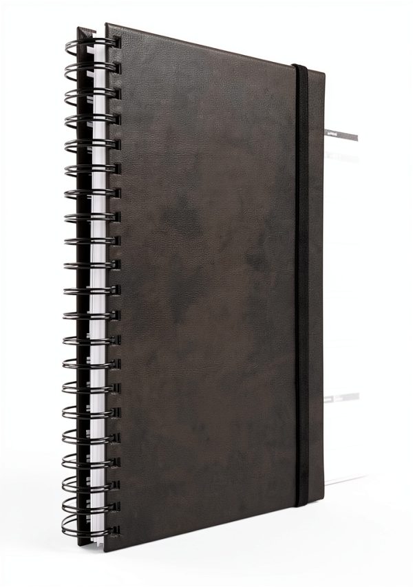 SaltWrap Daily Fitness Planner Black Faux Leather-0