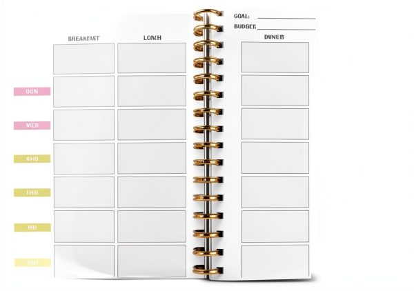 Ceiba Tree Food and Fitness Journal Leather Purple-5