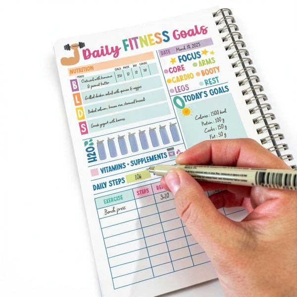 Fitness Planner Hadley Designs 6x8 Paper Journal-8