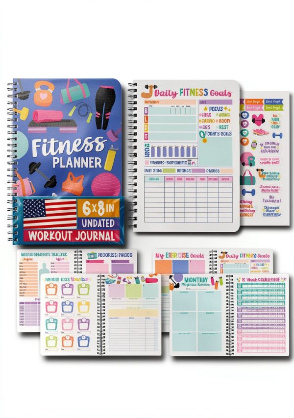 Fitness Planner Hadley Designs 6x8 Paper Journal-0