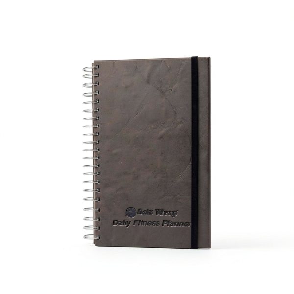 SaltWrap Daily Fitness Planner Black Faux Leather-1