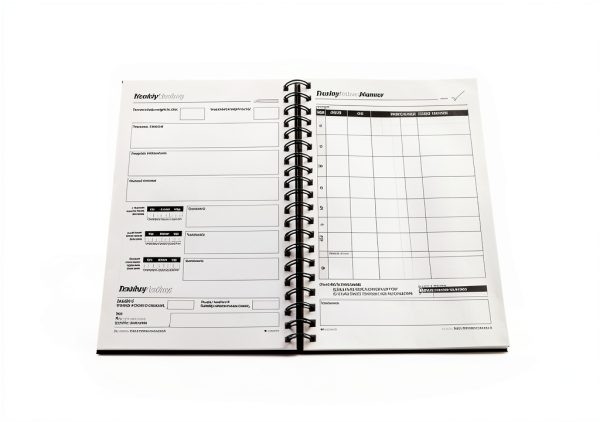 SaltWrap Daily Fitness Planner Black Faux Leather-8