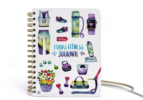 Ceiba Tree Food and Fitness Journal Leather Purple-1