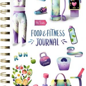 Ceiba Tree Food and Fitness Journal Leather Purple-0