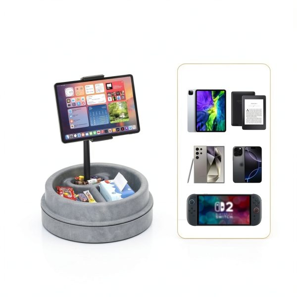KDD Tablet Pillow Stand Soft Suede 360 Adjustable-5