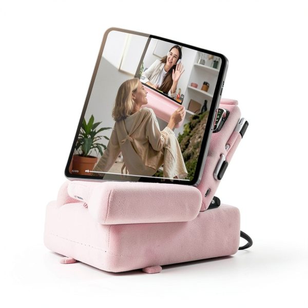 Tablet Pillow Stand TpeeTeek Foldable Suede Design-1