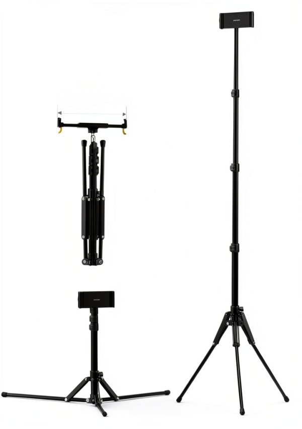 Lamicall Tablet Floor Stand FT02 Black Aluminum Tripod 16‑65in-4