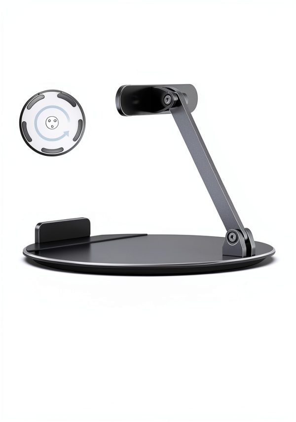 Almoz Tablet Stand Black Aluminum 360° Rotating-1