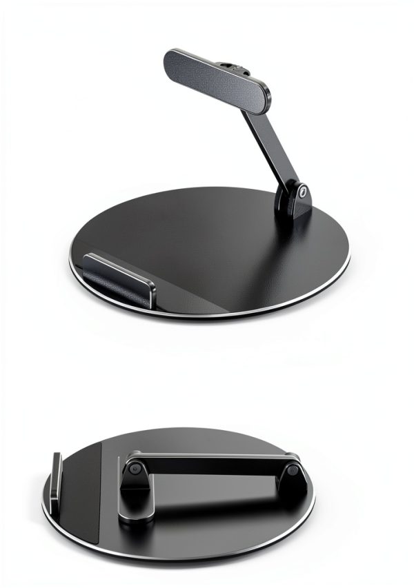Almoz Tablet Stand Black Aluminum 360° Rotating-6