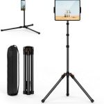 XXZU 72in Tablet Tripod Stand Black-Orange 3‑Level Angle Lock-0