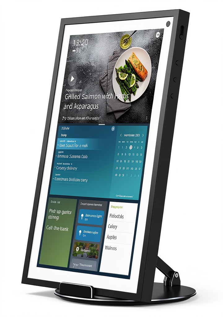 Almoz tablet stand in a modern kitchen
