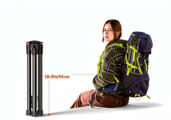 XXZU 72in Tablet Tripod Stand Black-Orange 3‑Level Angle Lock-6