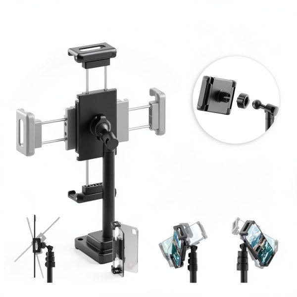 XXZU 72in Tablet Tripod Stand Black-Orange 3‑Level Angle Lock-2