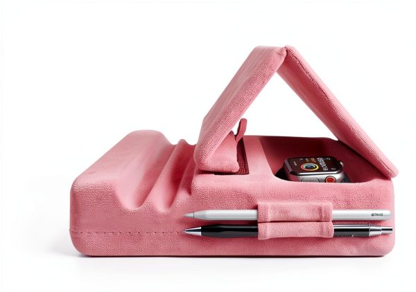 Tablet Pillow Stand TpeeTeek Foldable Suede Design-3