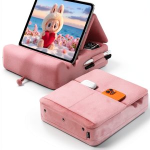 Tablet Pillow Stand TpeeTeek Foldable Suede Design-0