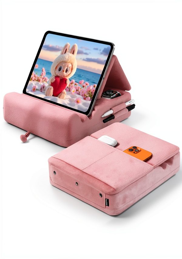 Tablet Pillow Stand TpeeTeek Foldable Suede Design-0