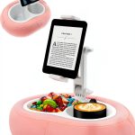 Miledi Tablet Stand with Velvet Pillow Large Size Pink Gray-0