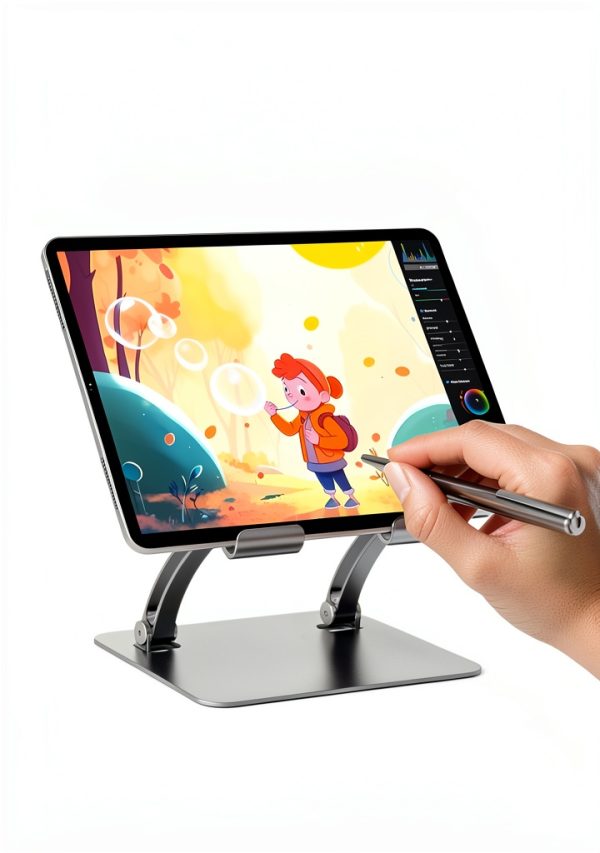 Tablet Stand Tounee TS04 All Metal Adjustable Stand in Gray-2