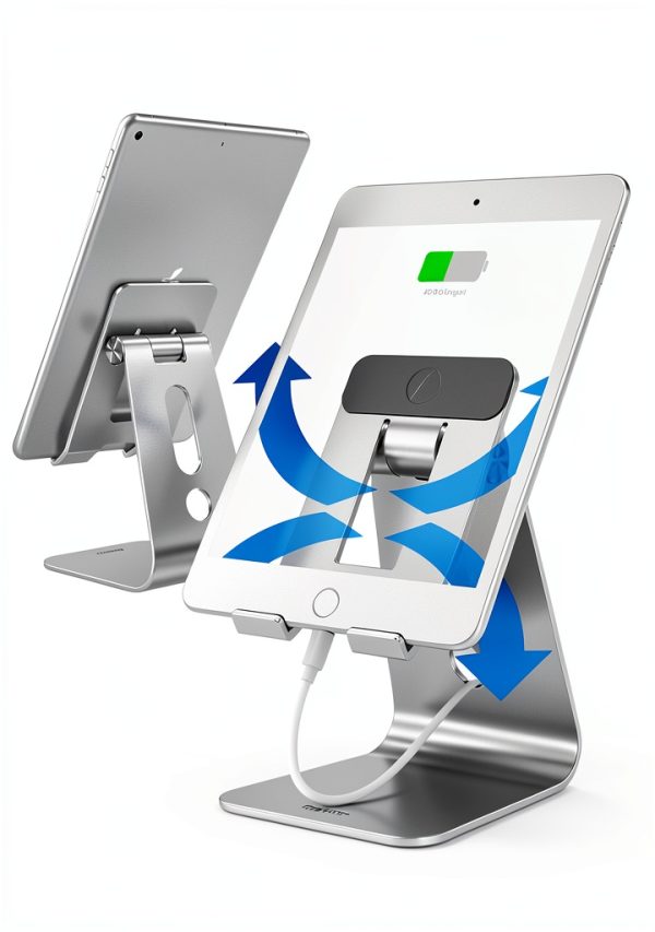 OMOTON Tablet Stand Hollow Aluminum 180° Rotation Fits 12.9‑inch-2