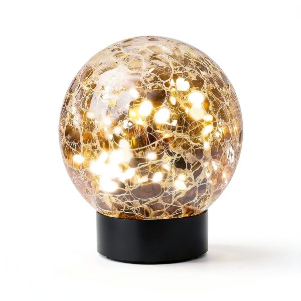 Solar Globe Lights JKIMK Waterproof Cracked Glass Balls 2 or 4 Globes-4