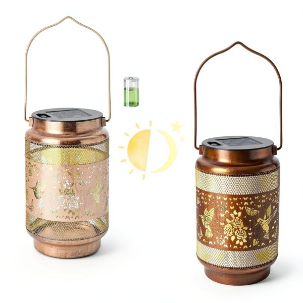 Solar Lantern Hummingbird with Shepherd Hook Yulloyello Waterproof-6
