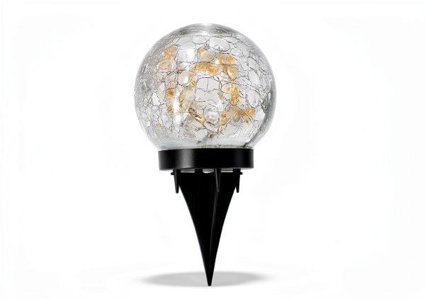 Solar Globe Lights JKIMK Waterproof Cracked Glass Balls 2 or 4 Globes-2