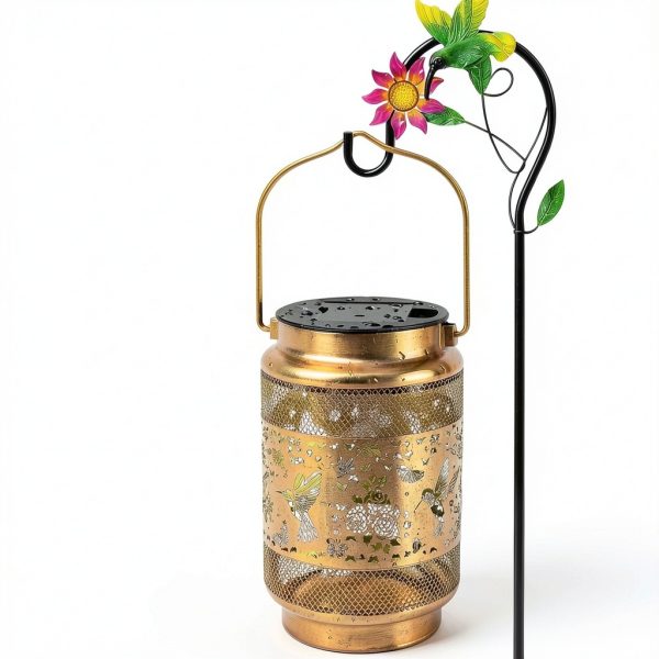Solar Lantern Hummingbird with Shepherd Hook Yulloyello Waterproof-7